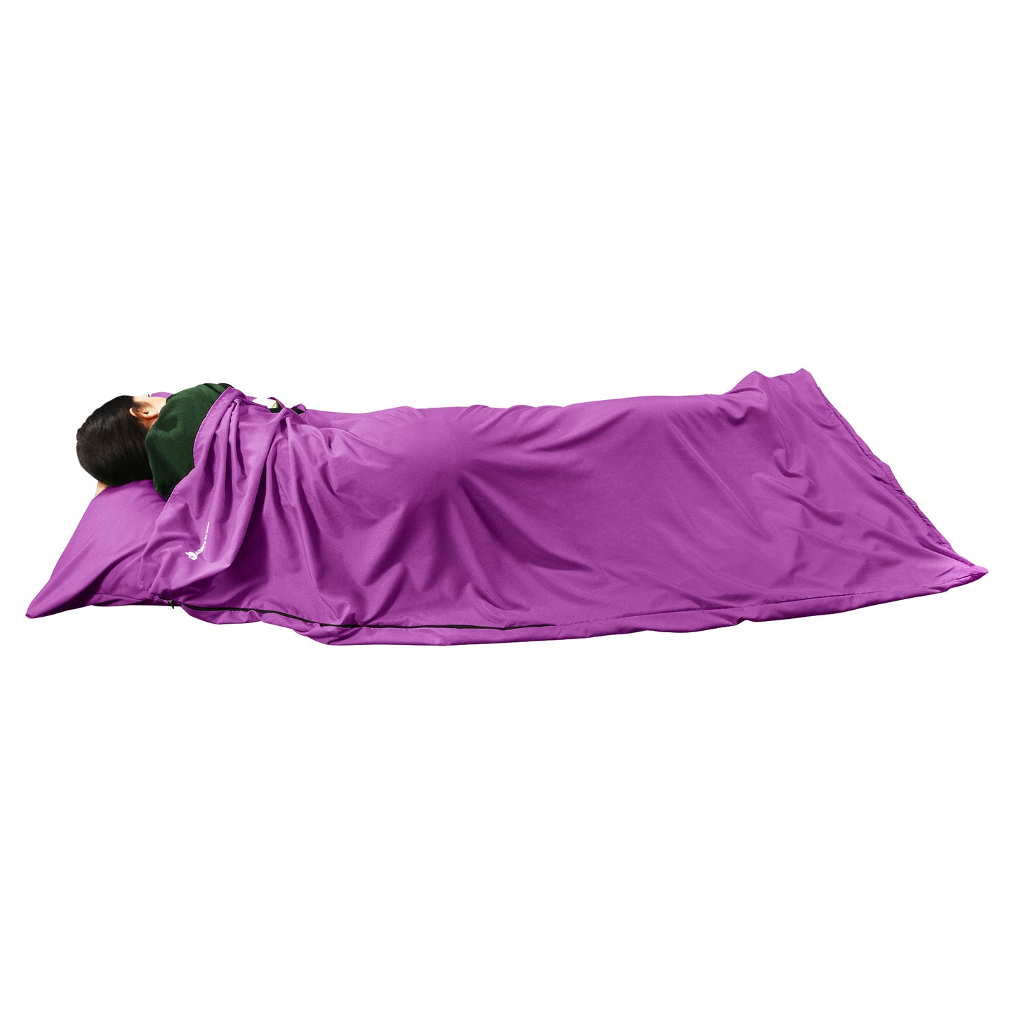 Altera la Vita Hüttenschlafsack modernster Mikrofaser 220x80 cm mit Reißverschluss Kissenfach und Fußöffnung Reise Schlafsack Inlett für Backpacking Camping Hütte Hotel Ultraleicht klein
