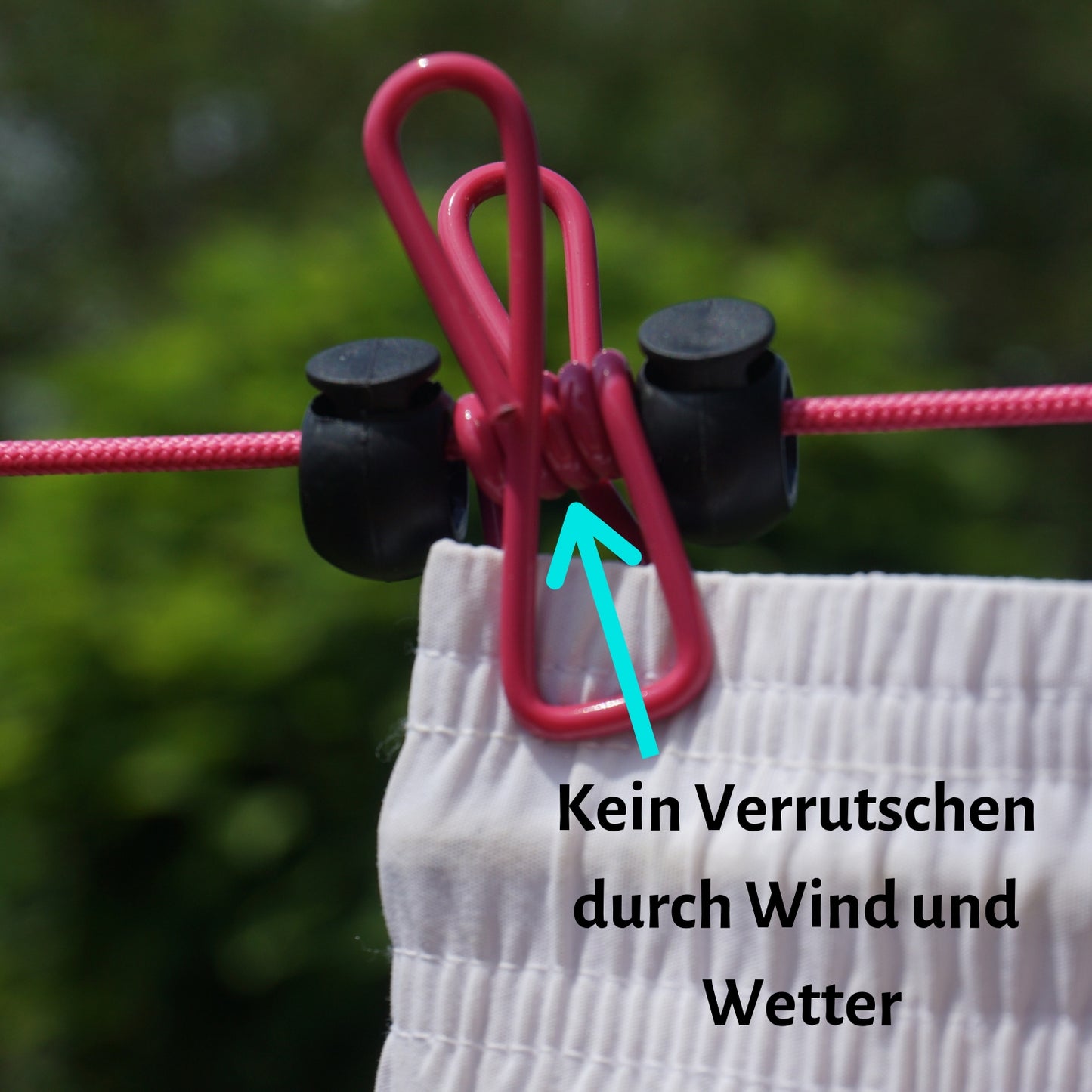 Altera la Vita Camping-Wäscheleine mit Klammern 2 Stück in Aufbewahrungstasche, 180-360 cm, Ideal für Camping Outdoor Urlaub Hotel NEUENTWICKLUNG