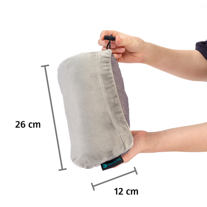 Altera la Vita Reise-Kissen Nackenkissen aus zerkleinertem Memory Foam - dadurch komprimierbar - für Flugzeug Bahn Auto Outdoor Camping, Ultraleicht klein kuschelweich