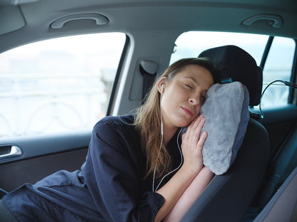 Altera la Vita Reise-Kissen Nackenkissen aus zerkleinertem Memory Foam - dadurch komprimierbar - für Flugzeug Bahn Auto Outdoor Camping, Ultraleicht klein kuschelweich